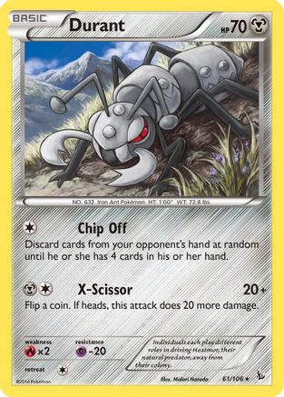 Durant (061/106) [XY  Flashfire] Reverse Holofoil - Rare