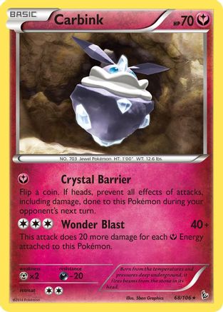 Carbink (068/106) [XY  Flashfire] Holofoil - Holo Rare