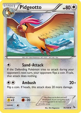 Pidgeotto (076/106) [XY  Flashfire] Normal - Uncommon