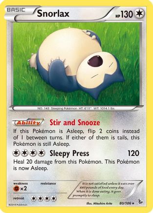 Snorlax (080/106) [XY  Flashfire] Normal - Rare