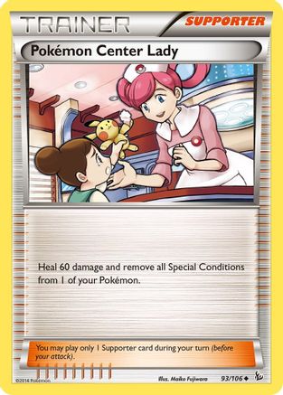 Pokemon Center Lady (093/106) [XY  Flashfire] Normal - Uncommon
