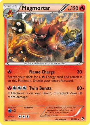 Magmortar (011/111) [XY  Furious Fists] Normal - Rare