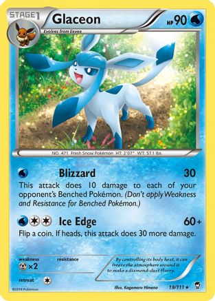 Glaceon (019/111) [XY  Furious Fists] Normal - Rare