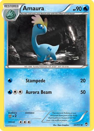 Amaura (025/111) [XY  Furious Fists] Normal - Uncommon