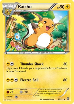 Raichu (028/111) [XY  Furious Fists] Normal - Uncommon