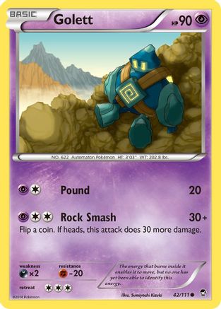 Golett (042/111) [XY  Furious Fists] Normal - Common