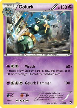 Golurk (043/111) [XY  Furious Fists] Normal - Rare