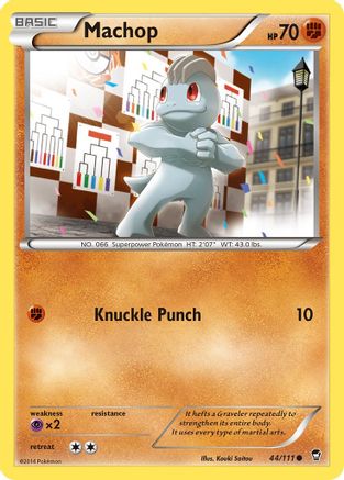 Machop 044  - Reverse Holofoil XY  Furious Fists - Common