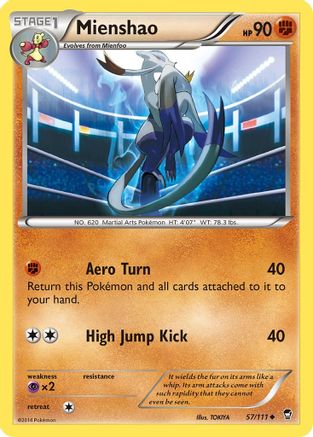 Mienshao 057  XY  Furious Fists - Uncommon