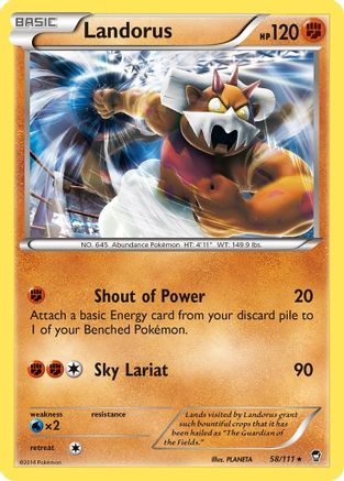 Landorus (058/111) [XY  Furious Fists] Holofoil - Holo Rare