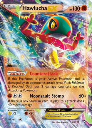 Hawlucha EX (064/111) [XY  Furious Fists] Holofoil - Ultra Rare