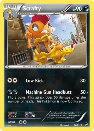 Scrafty (067/111) [XY  Furious Fists] Normal - Uncommon