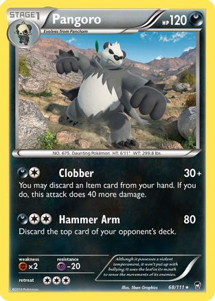 Pangoro (068/111) [XY  Furious Fists] Normal - Rare