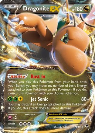 Dragonite EX (074/111) [XY  Furious Fists] Holofoil - Ultra Rare