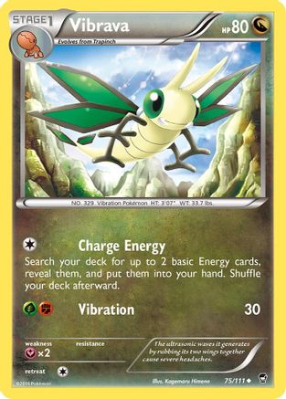 Vibrava (075/111) [XY  Furious Fists] Normal - Uncommon