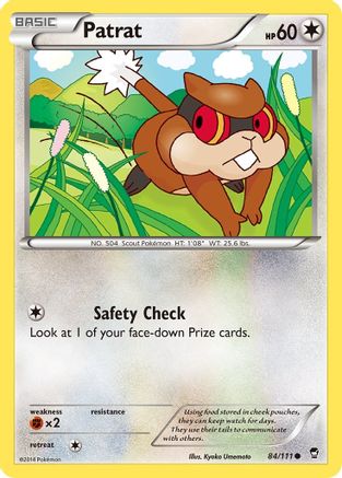 Patrat 084  - Reverse Holofoil XY  Furious Fists - Common