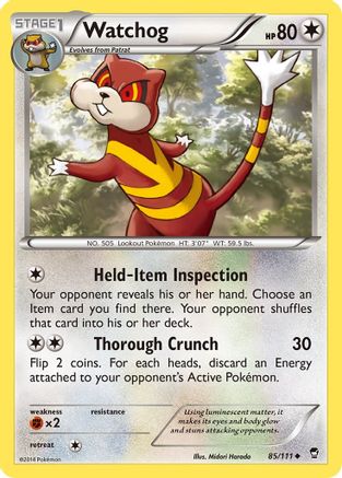 Watchog (085/111) [XY  Furious Fists] Normal - Uncommon