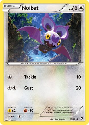 Noibat 087  XY  Furious Fists - Common