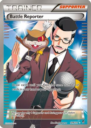 Battle Reporter (109 Full Art) (109/111) [XY  Furious Fists] Holofoil - Ultra Rare