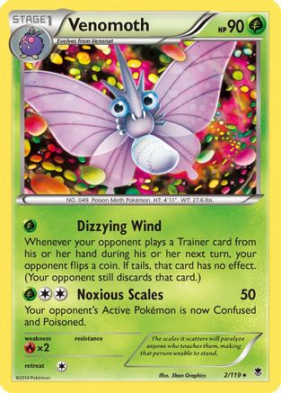 Venomoth (002/119) [XY  Phantom Forces] Normal - Rare