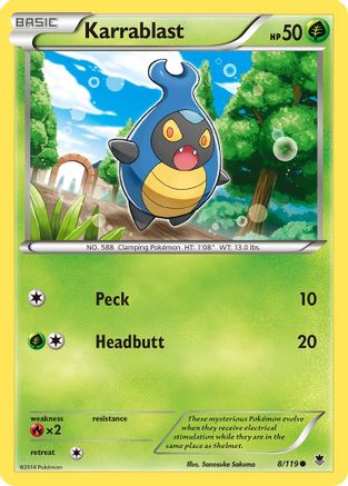 Karrablast (8/119) [XY  Phantom Forces] Reverse Holofoil - Common