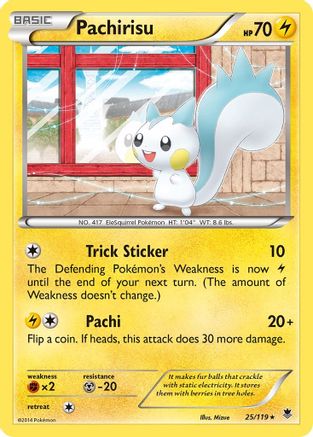 Pachirisu 025  XY  Phantom Forces - Rare