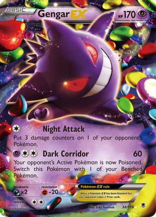 Gengar EX (034/119) [XY  Phantom Forces] Holofoil - Ultra Rare