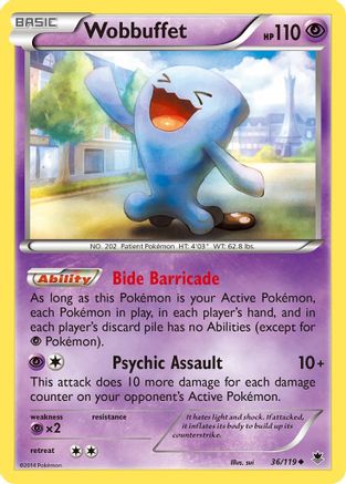 Wobbuffet (036/119) [XY  Phantom Forces] Normal - Uncommon