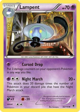 Lampent (042/119) [XY  Phantom Forces] Normal - Uncommon