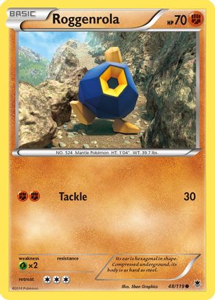 Roggenrola (48/119) [XY  Phantom Forces] Normal - Common