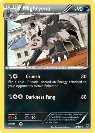 Mightyena 054  XY  Phantom Forces - Rare