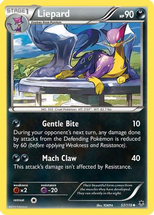 Liepard (57/119) [XY  Phantom Forces] Reverse Holofoil - Uncommon