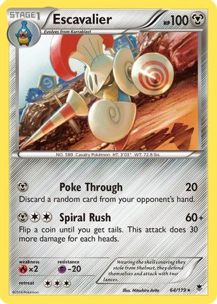 Escavalier (64/119) [XY  Phantom Forces] Normal - Rare