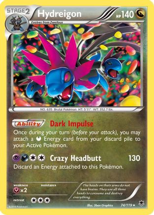 Hydreigon (074/119) [XY  Phantom Forces] Holofoil - Holo Rare