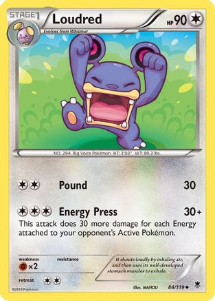 Loudred (84/119) [XY  Phantom Forces] Normal - Uncommon