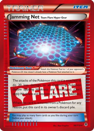 Jamming Net (098/119) [XY  Phantom Forces] Holofoil - Holo Rare