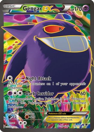 Gengar EX (114 Full Art) (114/119) [XY  Phantom Forces] Holofoil - Ultra Rare