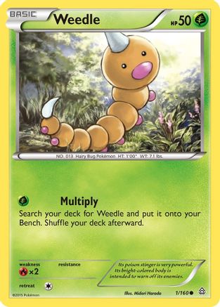 Weedle (1/160) [XY  Primal Clash] Normal - Common