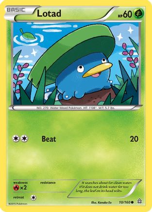 Lotad 010  XY  Primal Clash - Common