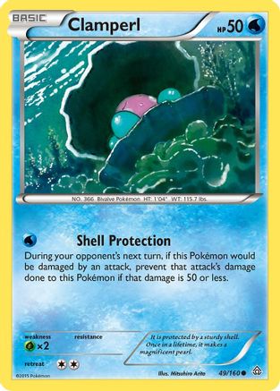 Clamperl (049/160) [XY  Primal Clash] Reverse Holofoil - Common