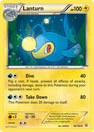 Lanturn (58/160) [XY  Primal Clash] Normal - Uncommon