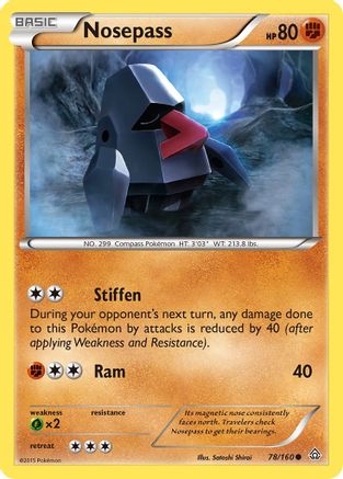 Nosepass (78/160) [XY  Primal Clash] Reverse Holofoil - Common