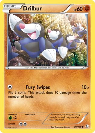 Drilbur (89/160) [XY  Primal Clash] Reverse Holofoil - Common