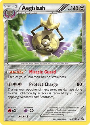 Aegislash  - Reverse Holofoil XY  Primal Clash - Holo Rare