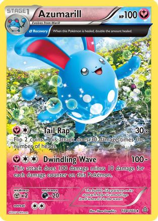 Azumarill (Alpha) (104/160) [XY  Primal Clash] Holofoil - Holo Rare