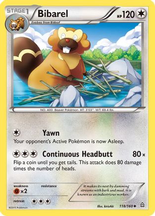 Bibarel (118/160) [XY  Primal Clash] Reverse Holofoil - Uncommon