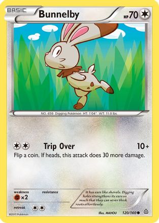Bunnelby (120/160) [XY  Primal Clash] Reverse Holofoil - Common