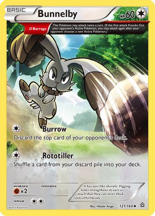 Bunnelby (Omega) (121/160) [XY  Primal Clash] Reverse Holofoil - Uncommon