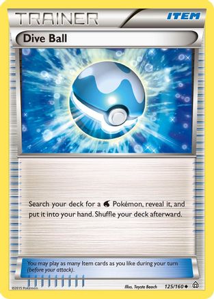 Dive Ball (125/160) [XY  Primal Clash] Reverse Holofoil - Uncommon