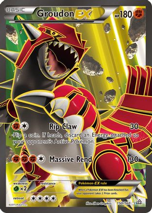 Groudon EX (150 Full Art) (150/160) [XY  Primal Clash] Holofoil - Ultra Rare
